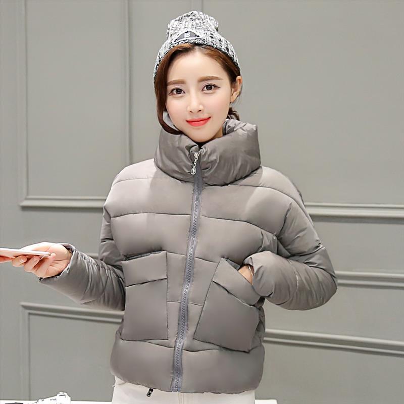 實拍2016冬季新款韓版短款羽絨衣女修身顯瘦麵包服長袖外套工廠,批發,進口,代購