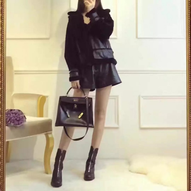 2016冬裝新款歐美大牌羊皮毛一體皮草外套女短款加厚名媛定製外套工廠,批發,進口,代購