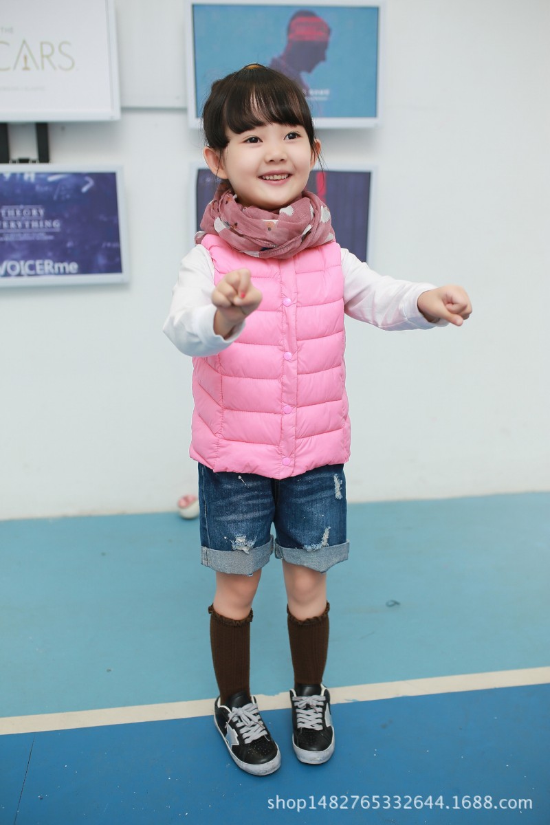 2016秋冬新款兒童羽絨馬甲羽絨棉馬夾男童女童背心寶寶羽絨馬甲工廠,批發,進口,代購