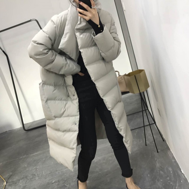 歐韓時尚冬裝女立領大口袋中長款加厚保暖棉衣棉服女潮顯瘦百搭潮工廠,批發,進口,代購