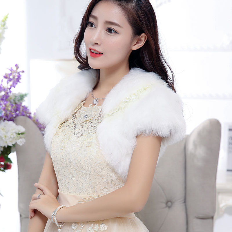 超美韓式新娘秋冬季新款加厚毛披肩 結婚配飾婚紗小外套工廠,批發,進口,代購