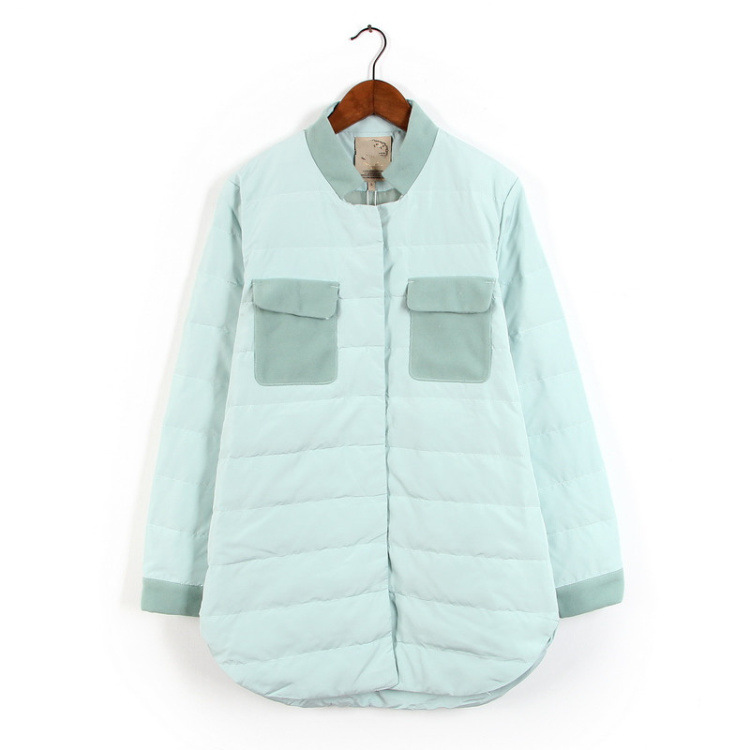 品牌特惠2016冬季新款女裝輕薄羽絨棉服立領清新中長款學生外套批發・進口・工廠・代買・代購