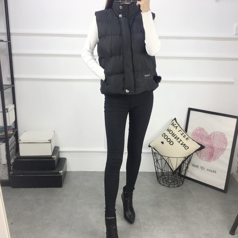 現貨寬松休閒羽絨棉衣馬甲女裝加厚大碼短款百搭背心棉服外套實拍批發・進口・工廠・代買・代購