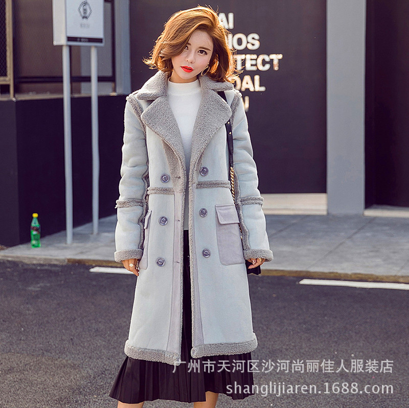 2016秋冬新品女裝 羊羔毛兩麵穿棉衣外套鹿皮絨加厚棉服（實拍）批發・進口・工廠・代買・代購
