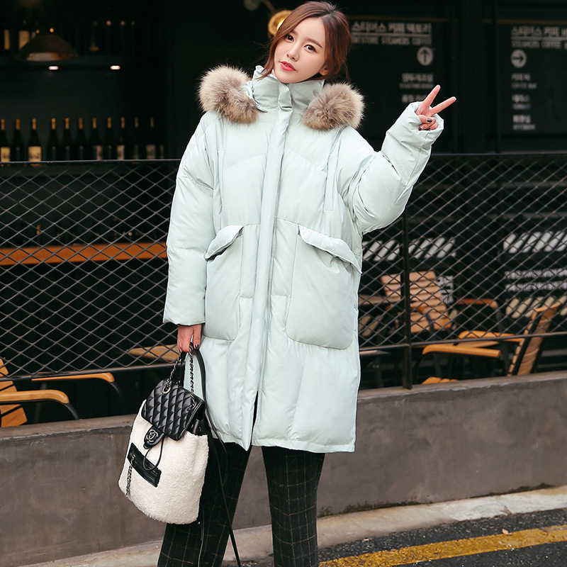 韓版棉衣2016冬季新款女裝貉子毛休閒寬松外套保暖加厚羽絨棉服潮工廠,批發,進口,代購
