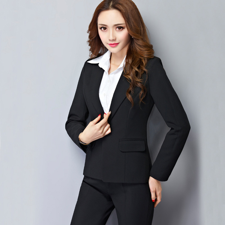 珠寶店職業女套裝秋冬 西裝女職業套裝 女裝西服女士商務工作服工廠,批發,進口,代購