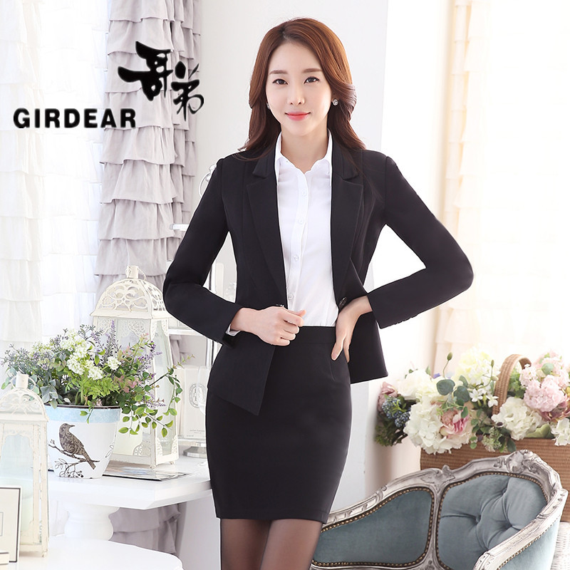 哥弟職業裝套裝秋冬女裝經理領班製服前臺長袖工作服正裝四件套批發・進口・工廠・代買・代購