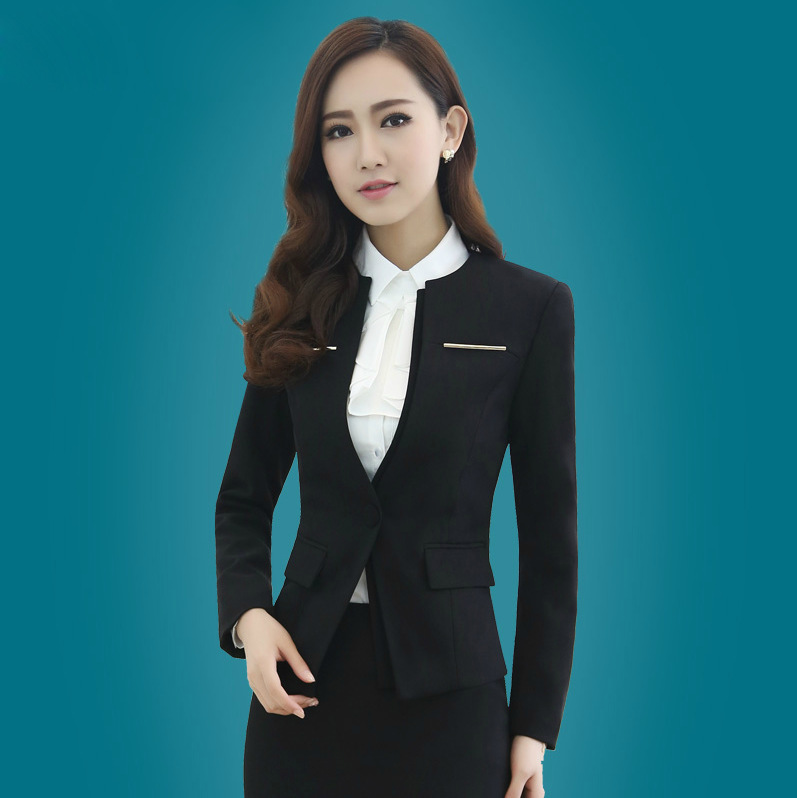 秋冬新款職業裝女士修身長袖西服套裝批發定做辦公室工作服批發・進口・工廠・代買・代購