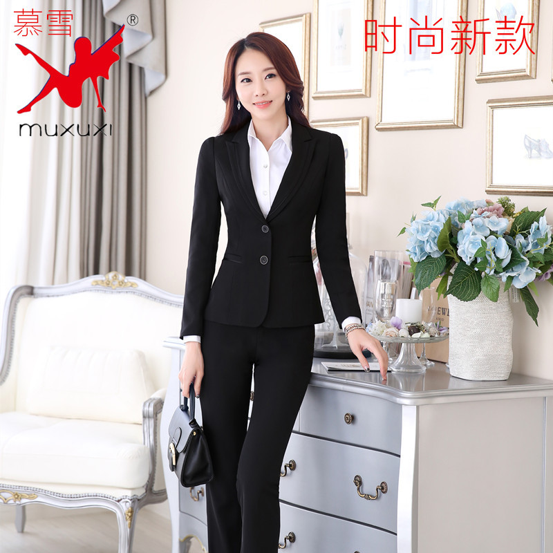 職業裝套裝長袖工作服2016秋冬新款韓版修身西裝女褲套裝廠傢批發批發・進口・工廠・代買・代購