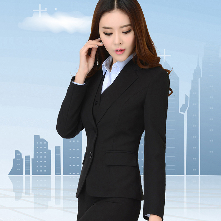 秋冬職業裝女裝套裝氣質修身長袖西服西裝女士正裝麵試工作服批發批發・進口・工廠・代買・代購