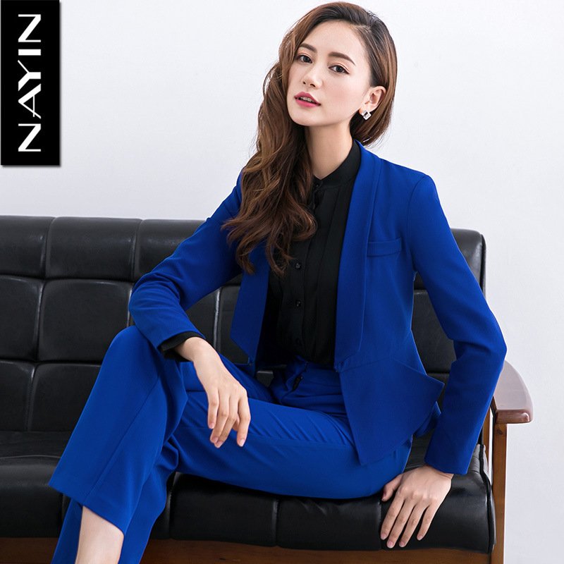 娜茵2016秋新款修身西服OL長褲職業襯衫三件套5343+5141+5335批發・進口・工廠・代買・代購
