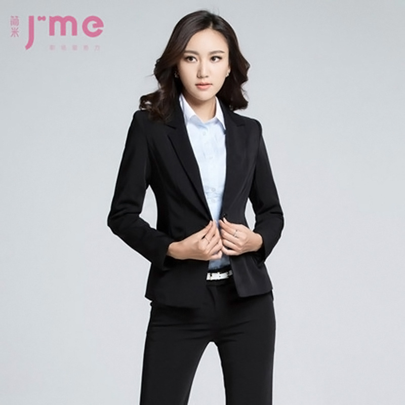 J-ME秋季職業女裝 職業西裝套裝女士長袖套褲OL 麵試正裝現貨直銷工廠,批發,進口,代購