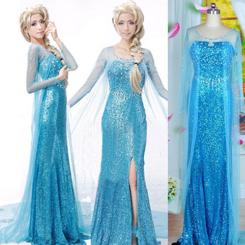 2016冰雪奇緣成人連衣裙愛莎公主連衣裙Frozen dress 成人禮服裙批發・進口・工廠・代買・代購