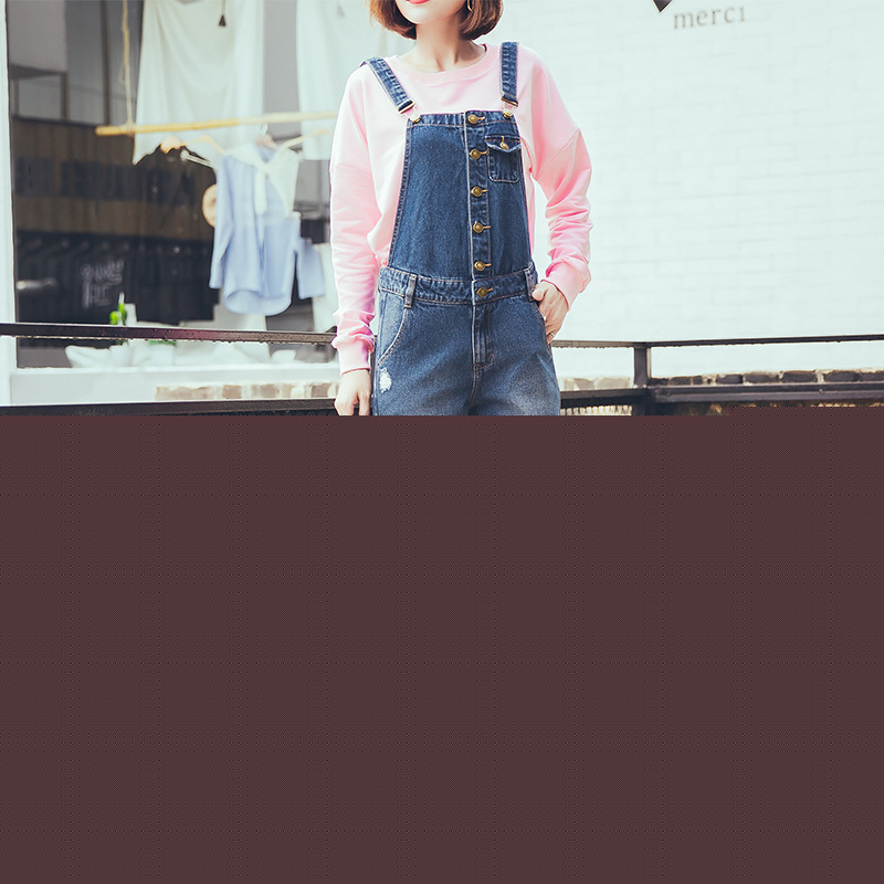 新款吊帶連身背帶牛仔褲女修身顯瘦小腳鉛筆長褲女無彈吊帶褲工廠,批發,進口,代購