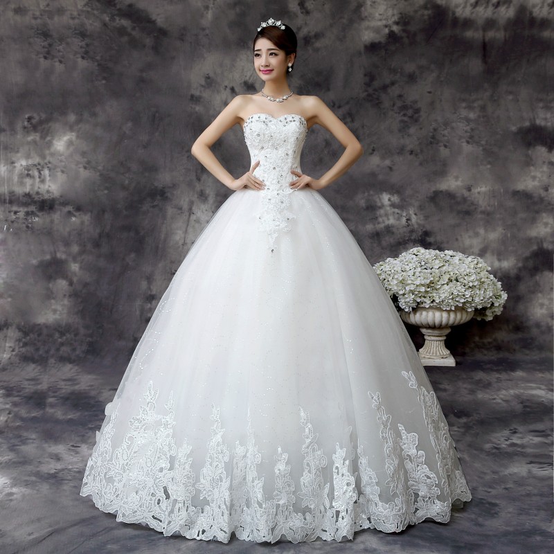 廠傢直銷2016新款韓式新娘結婚婚紗禮服 白色婚紗公主甜美婚紗工廠,批發,進口,代購