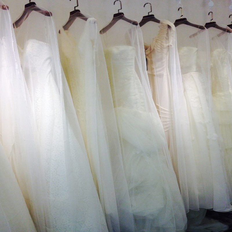 結婚紗防塵罩超軟網紗加長1.8米衣服防塵袋透明婚紗套子批發零售批發・進口・工廠・代買・代購