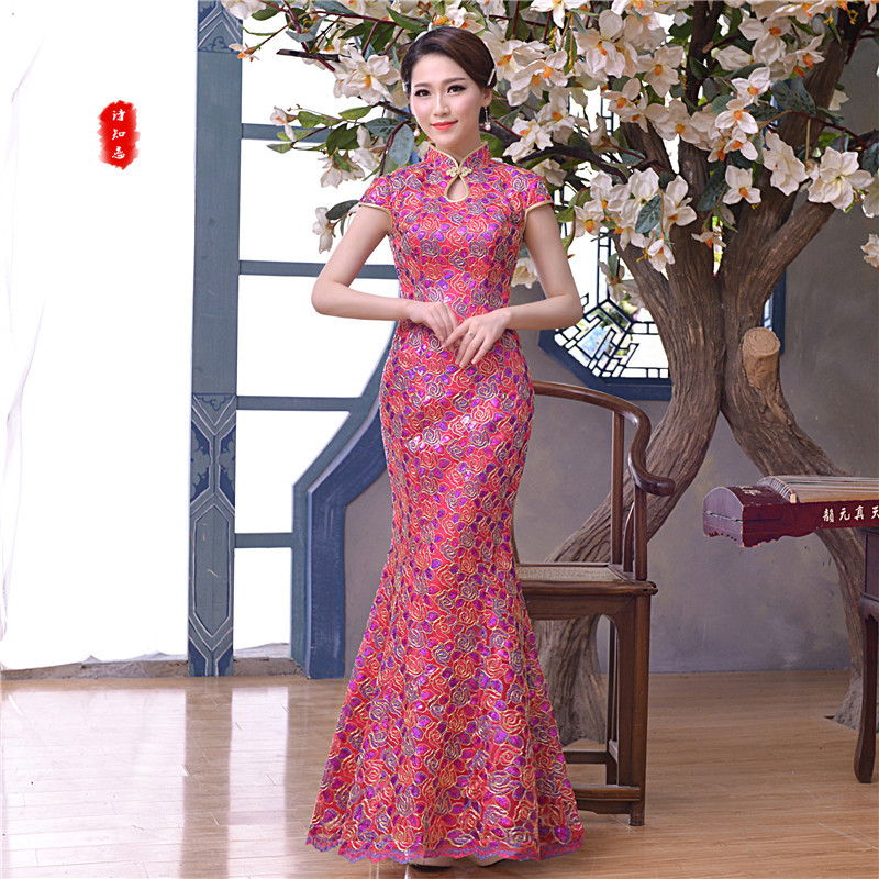 2016年春夏季新款女士日常修身旗袍禮服 酒店迎賓長款禮服批發批發・進口・工廠・代買・代購