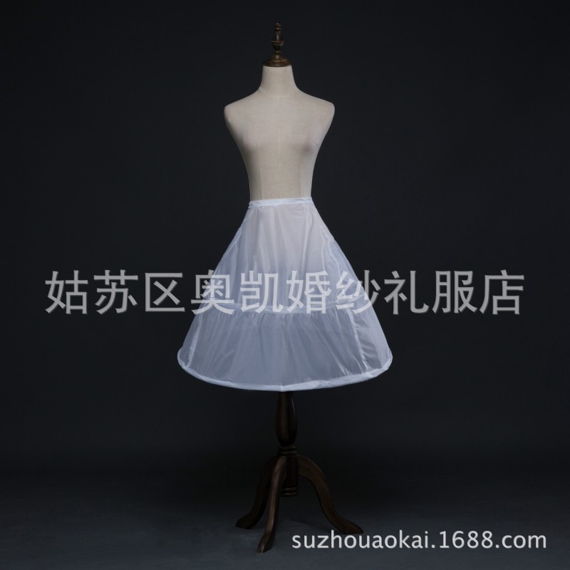 奧凱婚紗百貨新娘襯裙兩鋼圈無紗低價普通蓬裙襯兒童廠傢直銷批發批發・進口・工廠・代買・代購