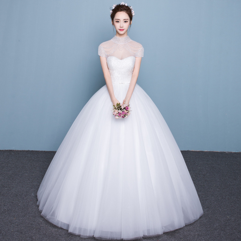 婚紗禮服新娘2016秋冬新款韓式齊地包肩婚紗孕婦大碼顯瘦新娘婚紗批發・進口・工廠・代買・代購