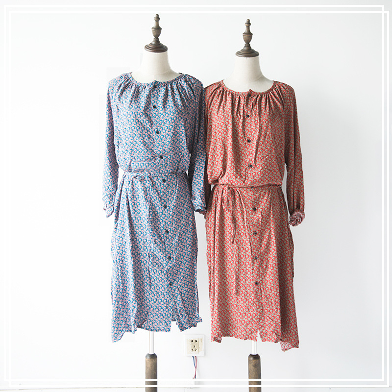 2016秋冬新款外貿原單精品女裝印花連衣裙c239工廠,批發,進口,代購