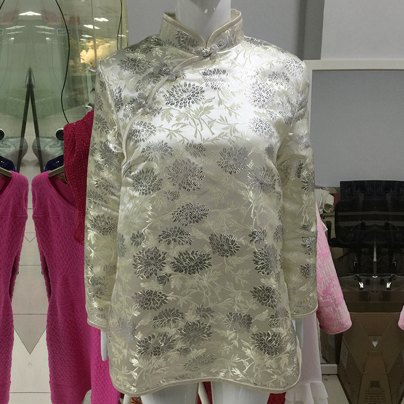 2016新款劉美人同款 佐裳真絲刺繡長袖旗袍加厚夾棉婚宴旗袍批發批發・進口・工廠・代買・代購