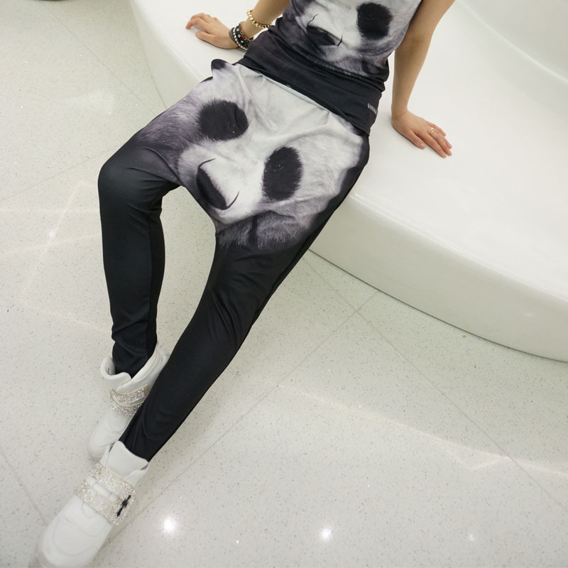 （實拍）熊貓歐洲站休閒套裝夏季女潮哈倫嘻哈褲原宿街舞大襠垮褲批發・進口・工廠・代買・代購