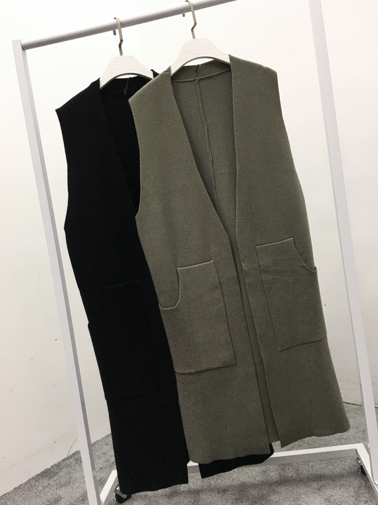 2016女裝新款韓版毛衣馬甲可愛大口袋針織外套工廠,批發,進口,代購