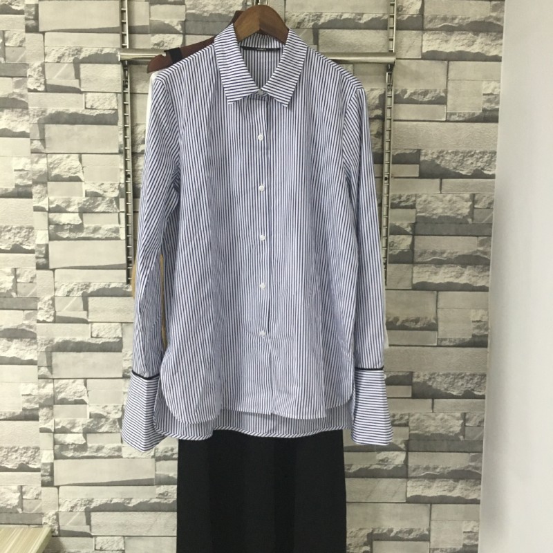 專櫃品質2016新女冬裝中長款純棉寬松長袖襯衫1HH4018480批發・進口・工廠・代買・代購