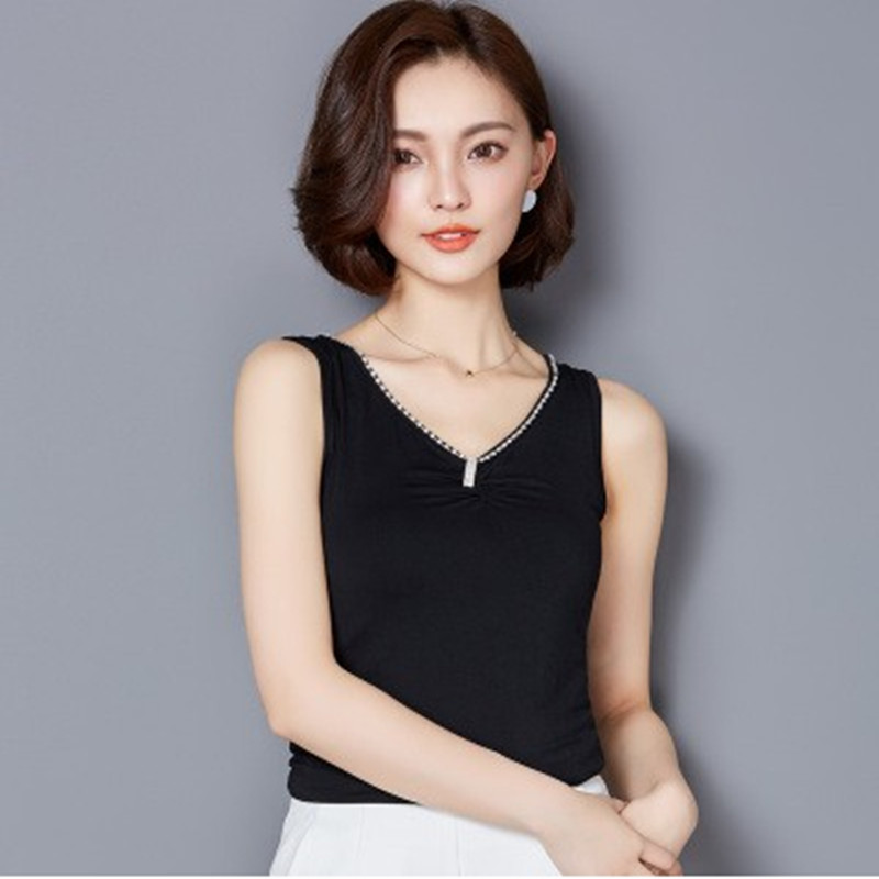 實拍2016夏新款修身網紗鑲鉆吊帶背心薄莫代爾打底背心女批發・進口・工廠・代買・代購