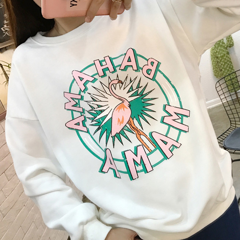 春季新款純棉韓版女式T恤 寬松時尚套頭女T恤 卡通印花女T恤外穿工廠,批發,進口,代購