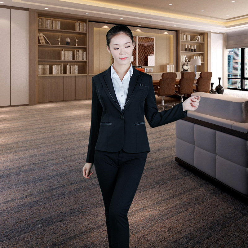 春秋款百搭修身長袖職業裝西服女士白領管理層經理導購麵試工作服工廠,批發,進口,代購