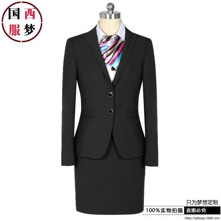 女士職業女套裝西服時尚OL修身工作服西裝套裙青島職業西服定製批發・進口・工廠・代買・代購