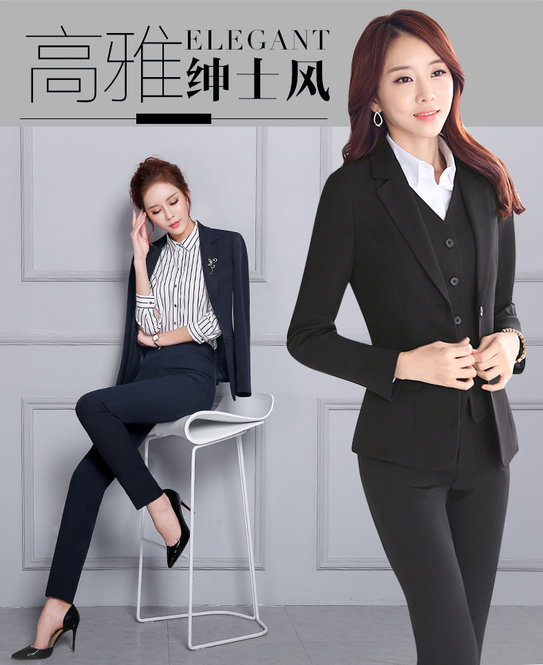 OL秋冬職業套裝女西裝套褲 修身女士長袖西服正裝麵試工裝工作服工廠,批發,進口,代購