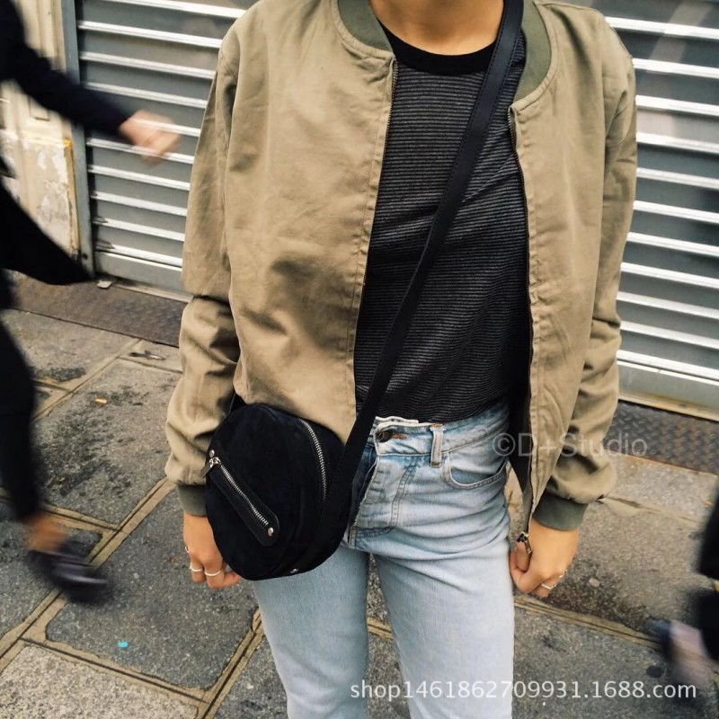 歐美aa風BM修身顯瘦短款拉鏈飛行夾克小外套女批發・進口・工廠・代買・代購
