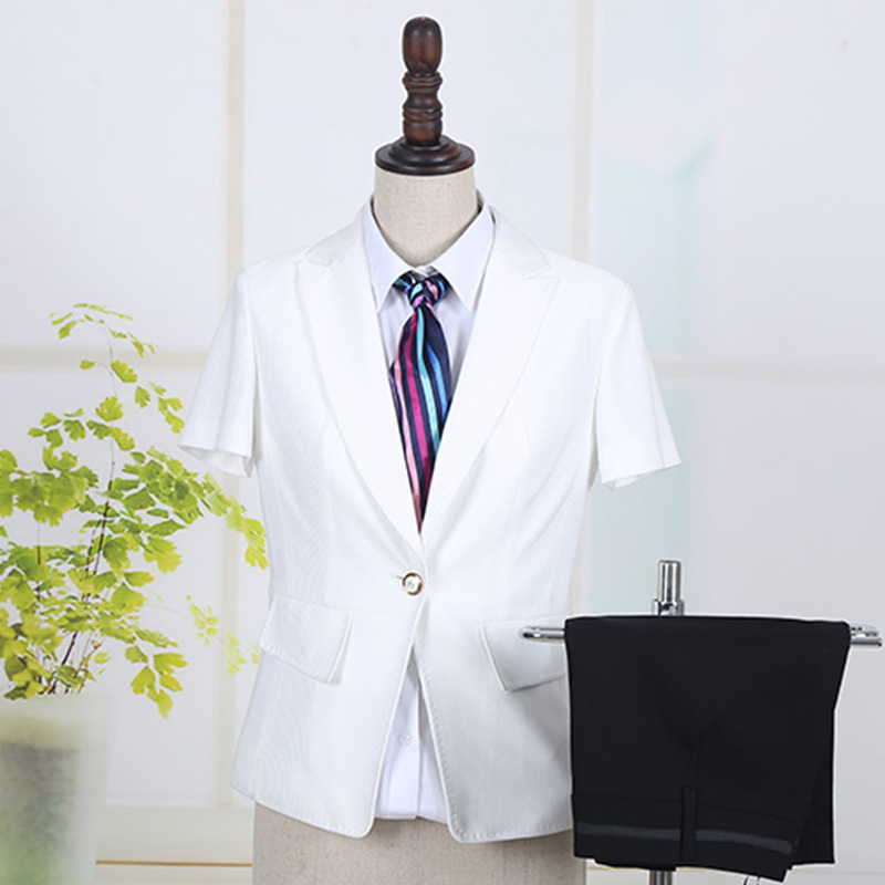 2016夏新一粒扣工作服衣裙職業西裝 OL修身女西服套裝 短袖正裝女工廠,批發,進口,代購
