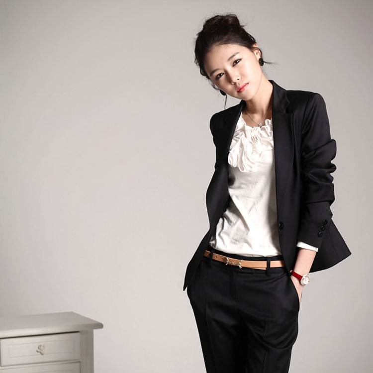 韓版時尚OL職業裝  套裝女士正裝西裝褲麵試 西服套裝包郵工廠,批發,進口,代購