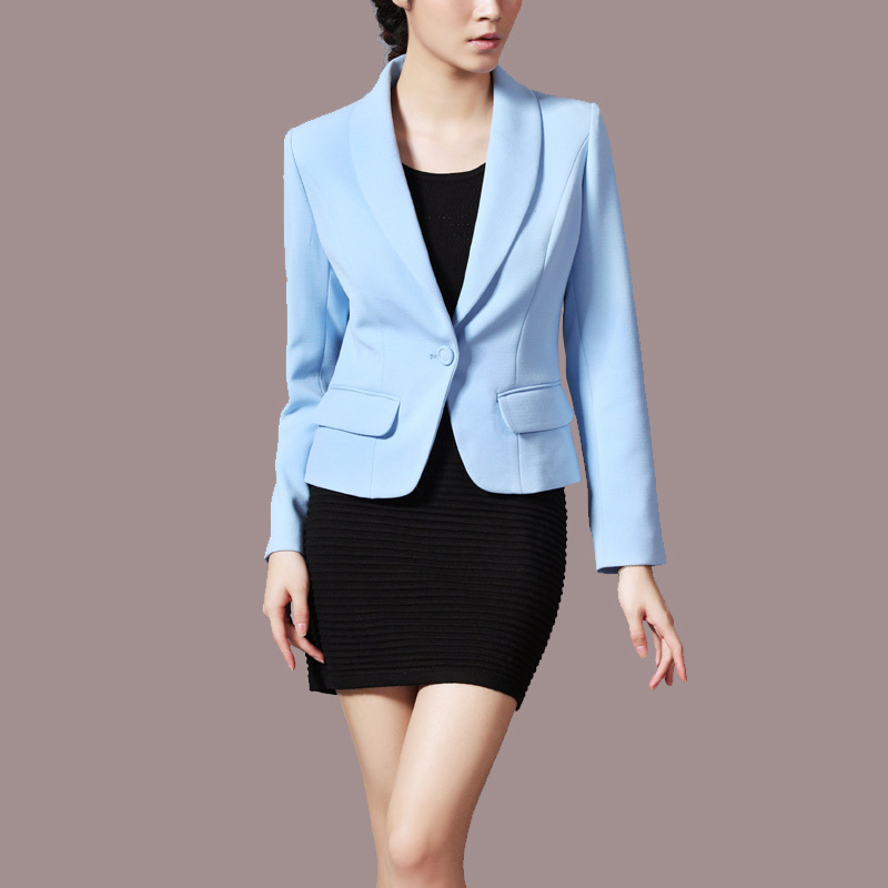 2016春裝OL通勤短外套潮 早秋短款一粒扣顯瘦長袖小西裝女工廠,批發,進口,代購