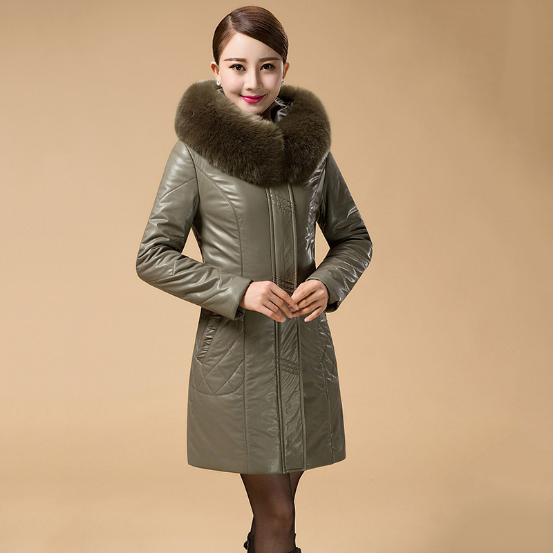 2016年秋冬新款韓版女裝 PU仿毛領棉皮衣大碼女裝時尚外套批發工廠,批發,進口,代購