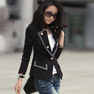 2013新款女裝韓版OL短款修身長袖女士小西裝服短外套現貨工廠,批發,進口,代購
