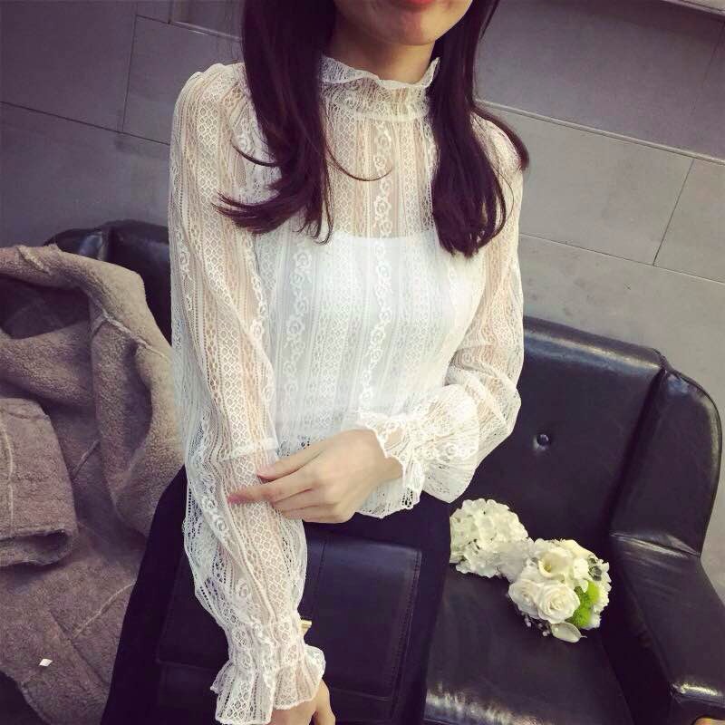 春新款韓版透視蕾絲配小吊帶背心 兩件套百搭打底衫工廠,批發,進口,代購
