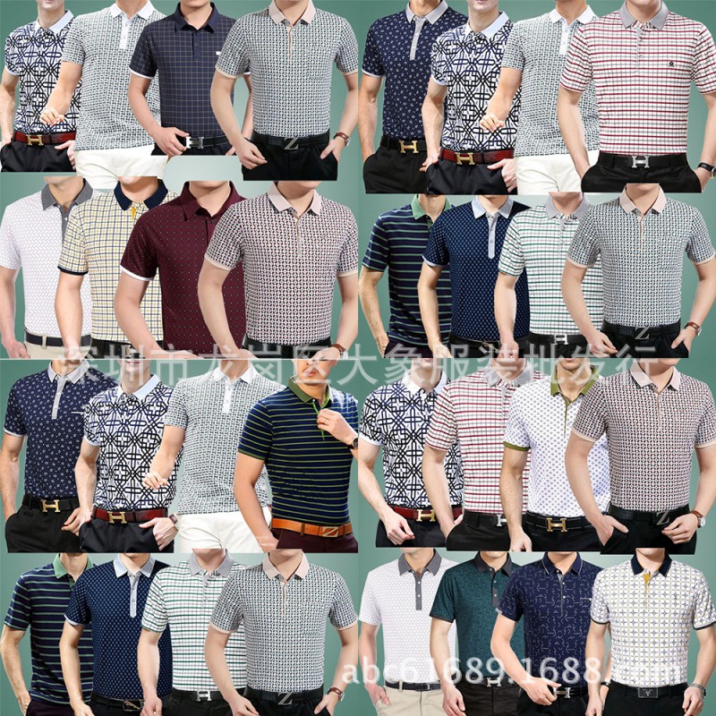 中老年男裝短袖地攤 男夏翻領T恤 熱賣商務男裝 新款POLO shirt批發・進口・工廠・代買・代購