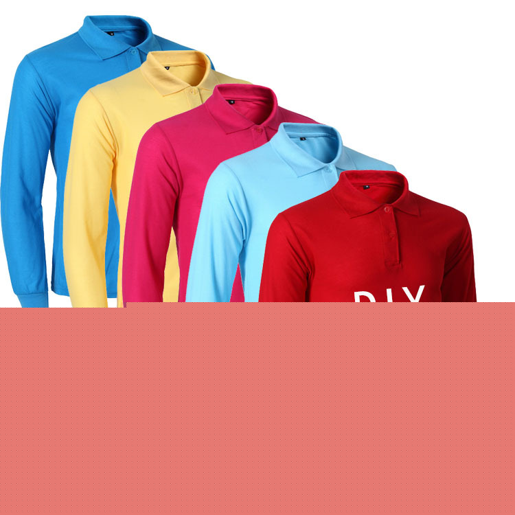 春秋長袖翻領工作服定製班服定做廣告衫文化衫活動衫印圖印字工廠,批發,進口,代購