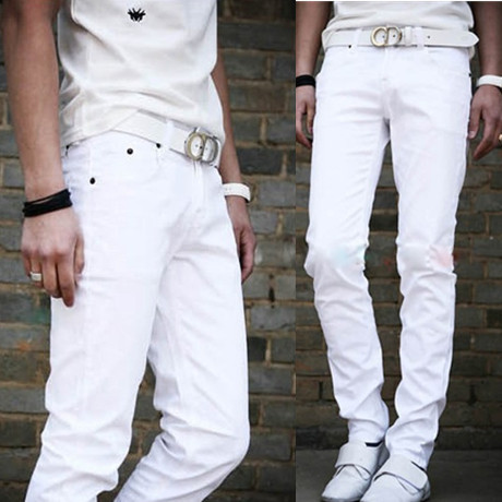 2014新款 黑白褲 春夏新款男士修身褲 休閒褲 韓版工廠,批發,進口,代購