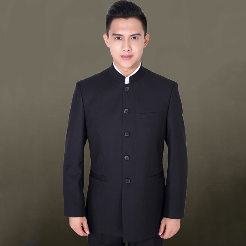 專業定做製服 中華立領中山裝西服套裝 男士韓版結婚禮服職業正裝批發・進口・工廠・代買・代購