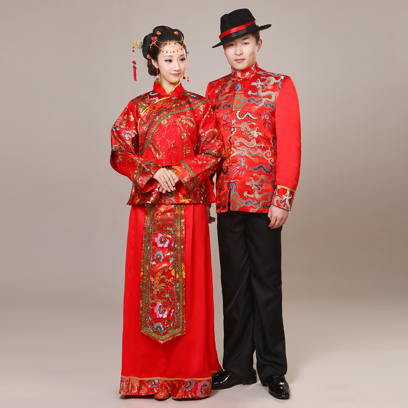 2014新款新郎秀禾服搭配秀和裝改良唐裝中山裝男士古裝結婚禮服工廠,批發,進口,代購