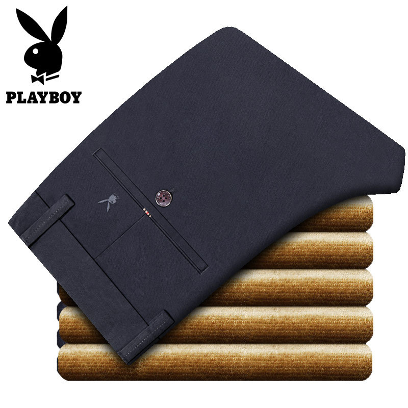 PLAYBOY花花公子秋冬修身直筒男青少年韓版男士休閒褲長褲子工廠,批發,進口,代購