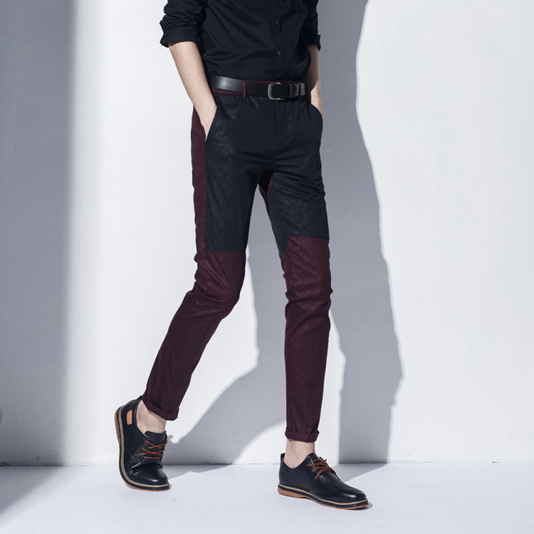 gxg jeans男裝秋束腳褲韓版拼接青年休閒長褲潮#63902010工廠,批發,進口,代購