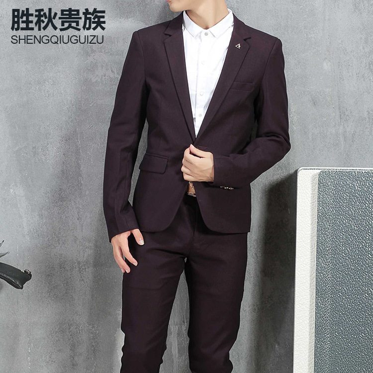 熱銷供應男式休閒西裝潮 韓版修身小西服時尚百搭潮流西服套裝批發・進口・工廠・代買・代購
