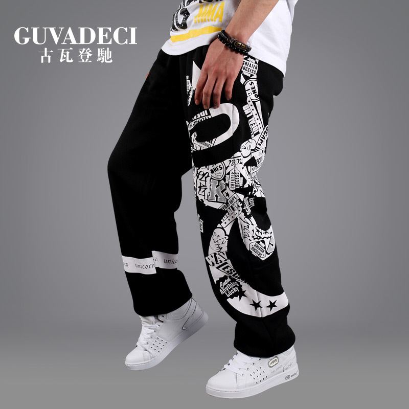 春夏潮男嘻哈褲HIPHOP褲子 寬松街舞褲 街舞服裝男款滑板運動衛褲工廠,批發,進口,代購