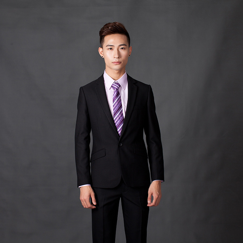 新款四季正裝男式西服套裝修身型平駁領婚禮服 新郎服 多款式工廠,批發,進口,代購